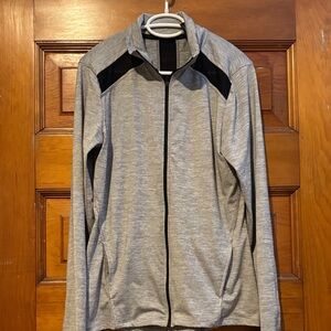 Champion Black and White Striped Jacket With Sheer Detailing